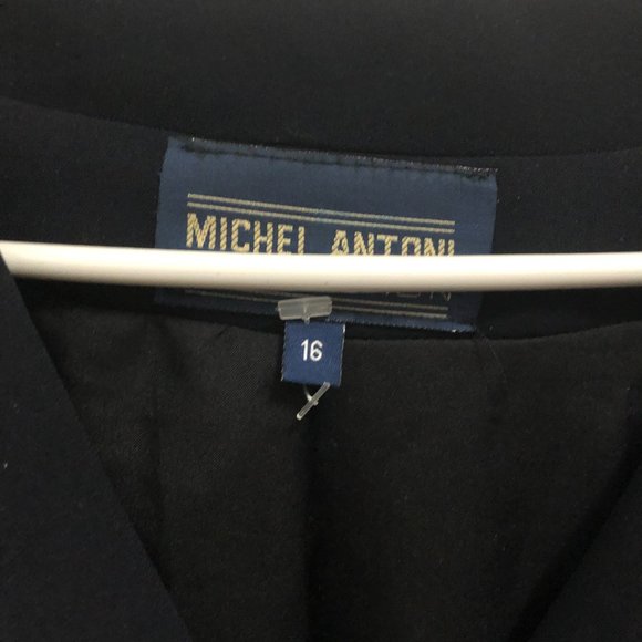 Michel Antoni Navy Button-Up Blazer/Light Coat - Picture 7 of 7